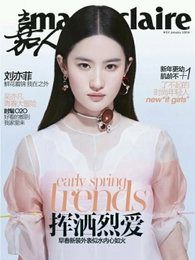 '신비로운 대륙 여신' 유역비, 中 패션지 커버 장식