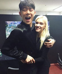 빈지노♥미초바, 과감한 스킨십 공개…'달콤 커플'