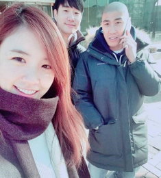 장예원, 차두리-배성재와 친분샷 '축구 트리오'