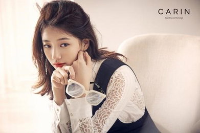 수지, 얼굴 다가린 선글라스 화보