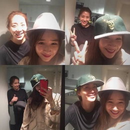 미국 여행 간 송윤아, 절친 윤현숙과 우정 과시 '행복한 모습'