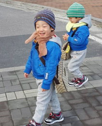 서언-서준, 이제는 유치원생 "셔틀버스 기다리는 중"