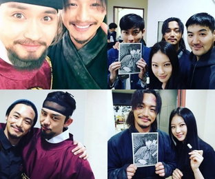 변요한, '육룡이 나르샤' 종영 앞두고 배우들과 다정한 인증샷 '훈훈'