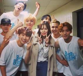 '몬스터' 이열음, 컴백한 비투비와 돈독한 모습 공개