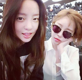 구하라·손가인, 절친의 두 얼굴…"청순 혹은 시크"