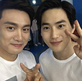 오상진, EXO 수호와 닮은꼴 인증샷 '훈훈'