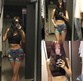 오윤아, 엄마의 자신감…"S라인, 완벽 복근"