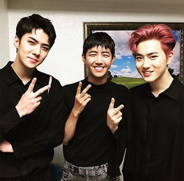 황광희, 센터의 기쁨…"左 세훈, 右 수호"