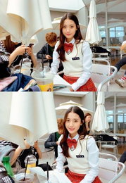 정다빈, 교복 입고 청순 미소…"오늘도 예쁨"