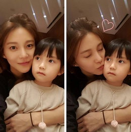 차예련, 조카와 우월 미모 셀카.."조카바보"