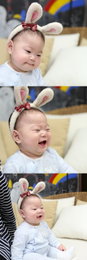 송일국, 인형보다 귀여운 만세 사진 공개…"만세 엽기토끼"