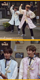 "꽃도령 나야 나" 워너원 박지훈·강다니엘, 한복 입고 댄스 삼매경