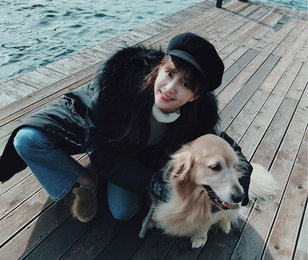 하니, 천진난만 러블리…"멍뭉美 뿜뿜"