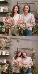 박시연X김성은, 꽃꽂이 인증샷…"화사한 미모"
