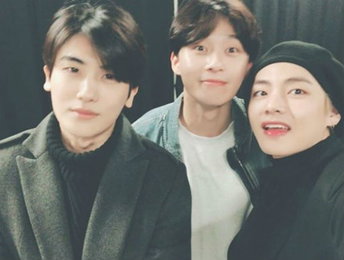 방탄소년단 뷔 박서준 박형식, '꿀 떨어지는 눈빛'