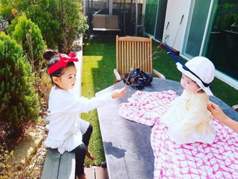 소이현♥인교진 딸, 제일 예쁜 꽃…"우리 공주님들"