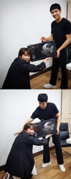 이홍기, 이승기 앞 감동의 무릎꿇기 "집들이 선물 감동이야"