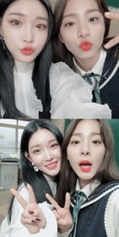 설인아, 청하와 함께 셀카…"바쁜데도 항상 웃는 얼굴. 응원하고 아낀다"