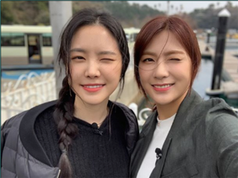 오하영X손나은, 예쁜애 옆 예쁜애…아름다운 투샷