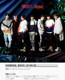 몬스타엑스, 일본서 4장 연속 '골드디스크'