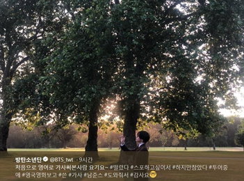 뷔, 첫 영어 자작곡 '윈터 베어' 깜짝 공개…"RM과 공동 작사"