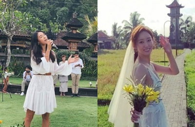 가희, 전혜빈 발리 결혼식서 축가 불렀다 “진심 다해 노래..잘 살거야 정말”