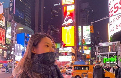 AOA 설현, 뉴욕에서 열일 중인 예쁜 비주얼..'쇼핑+뮤지컬' 행복한 시간