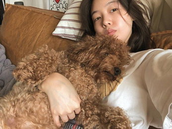 걸스데이 방민아, 반려견과 함께 러블리 케미 뽐내...
