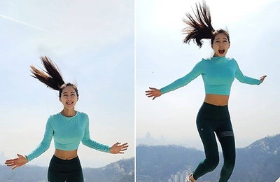 채은정, 인왕산 등산…탄탄 보디 라인 공개