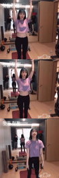 한예슬, 홈트 중 뽐낸 '럭셔리 헬스룸+잘록 개미허리'