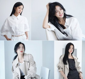 이청아, 봄스타일의 정석... '심플+세련미'