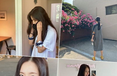 한채아, 운동·민낯 미모..결혼 후 일상 공개