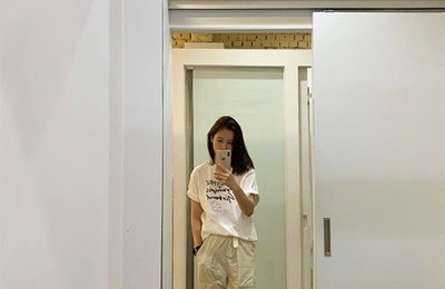 경수진, 힙한 패션도 소화하는 미인...'청순한 미모'