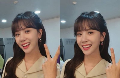 김민아, 깜족같은 붙임머리로 청순미 뽐내...