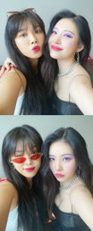 유빈&선미, 보랏빛 우정 자랑...'눈길'