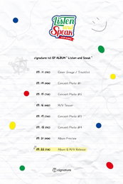 '22일 컴백' 시그니처, 1st EP앨범 'Listen and Speak' 타임테이블 공개