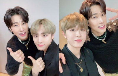 골든차일드, 유노윤호와 훈훈한 인증샷 공개