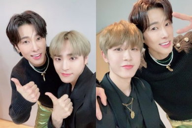 골든차일드, 유노윤호와 훈훈한 인증샷 공개