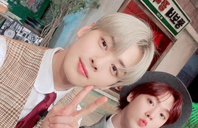 차은우·윤산하, 훈훈 비주얼 자랑...'눈길'