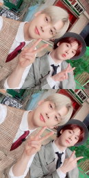 차은우·윤산하, 훈훈 비주얼 자랑...'눈길'
