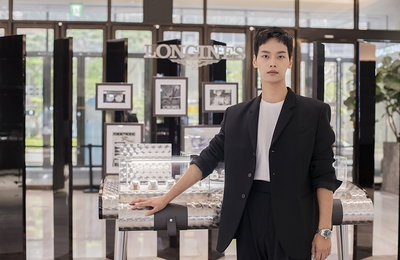 ‘명품 비주얼’ 차학연, 론진 현대백화점 팝업 행사 참석