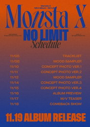 ‘19일 컴백’ 몬스타엑스, 새 미니앨범 ‘No Limit’ 스케줄 포스터 공개
