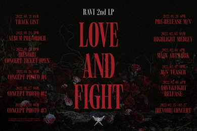 라비, 'LOVE&FIGHT' 스케줄러 공개...컴백 열기 뜨겁다