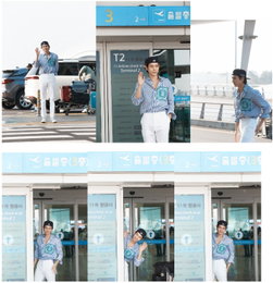 tvN '별똥별' 주인공 김영대, 꾸안꾸 스타일의 공항패션 선보이며 출국