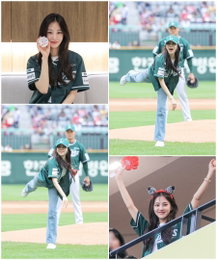 배우 한지은, 생애 첫 시구로 SSG랜더스 ‘승리 요정’ 등극