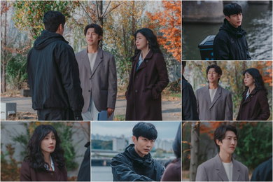 MBC 새 금토드라마 <메리 킬즈 피플> 이보영-이민기-강기영, 긴장감 극대화된 첫 삼자대면