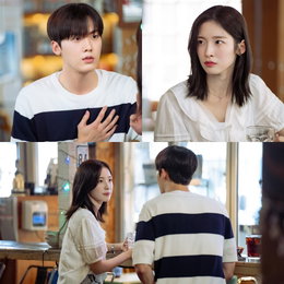 <내 여자친구는 상남자> 윤산하-아린, 위기일발 ‘분노의 콜라 원샷’ 현장 포착