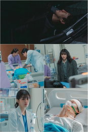 <메리 킬즈 피플> 이보영, 처참한 몰골로 응급실 실려 온 강기영 ‘절체절명 위급 사태’ 포착