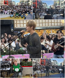 가수 정대현, 신곡 ‘행로’ 버스킹에 수백명 팬 운집… 홍대 한복판 점령