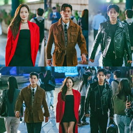 <컨피던스맨 KR> 박민영-박희순-주종혁, ‘팀 컨피던스맨’ 청계천 출정식 환상의 팀워크 예고